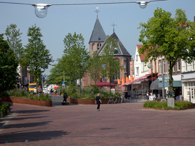 Winkelstraat in het centrum van Geldermalsen